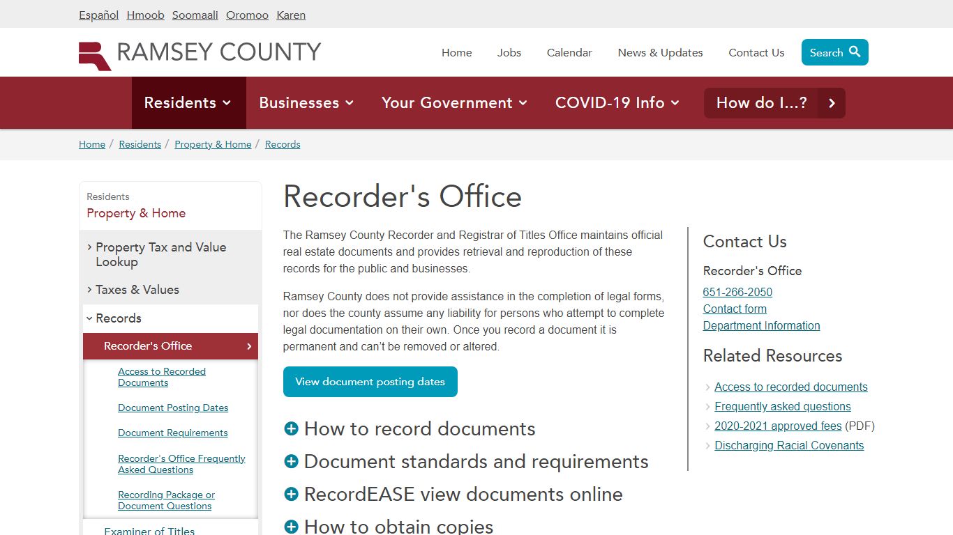 Recorder's Office | Ramsey County